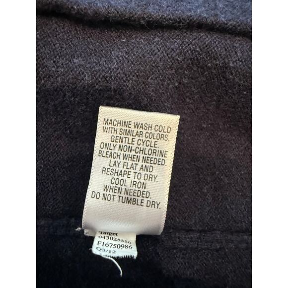 Merona Preppy Navy Button Up Cotton Cashmere Cardigan Sweater Small - Picture 7 of 7